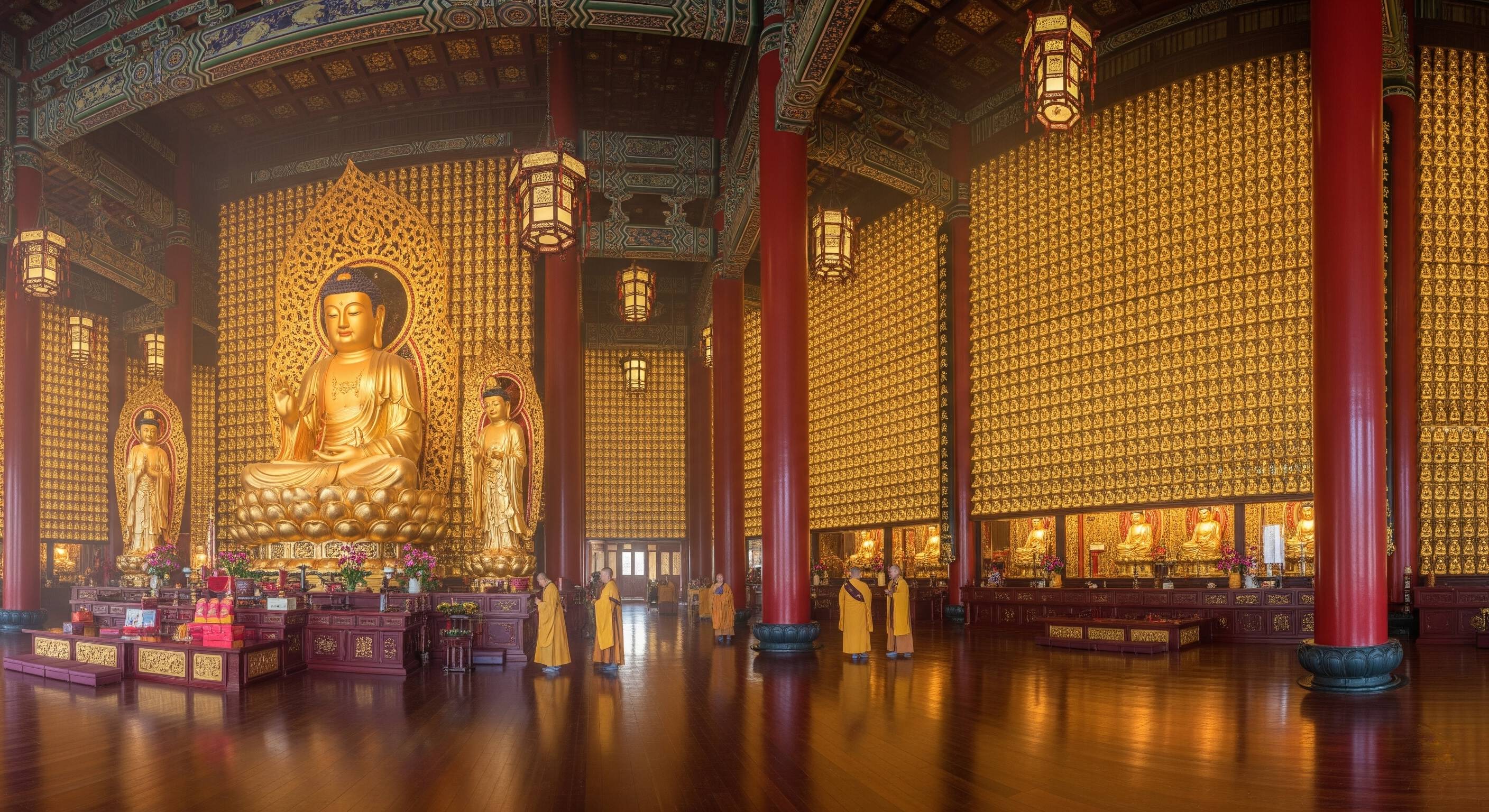 大殿新貌 配套佛像造型定制开发